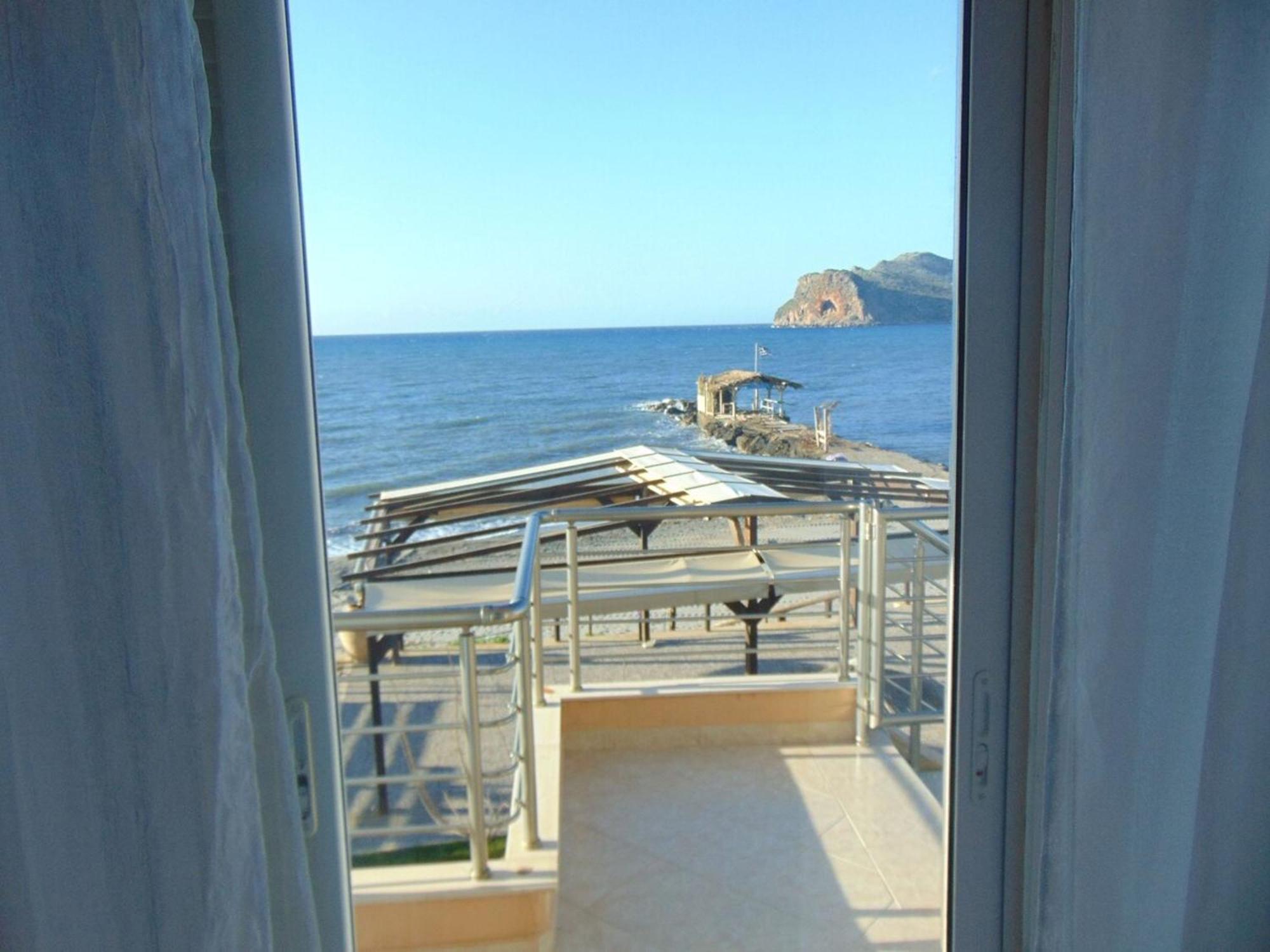 Comfy Beachfront Litinas Casa With Seaview 干尼亞 外观 照片