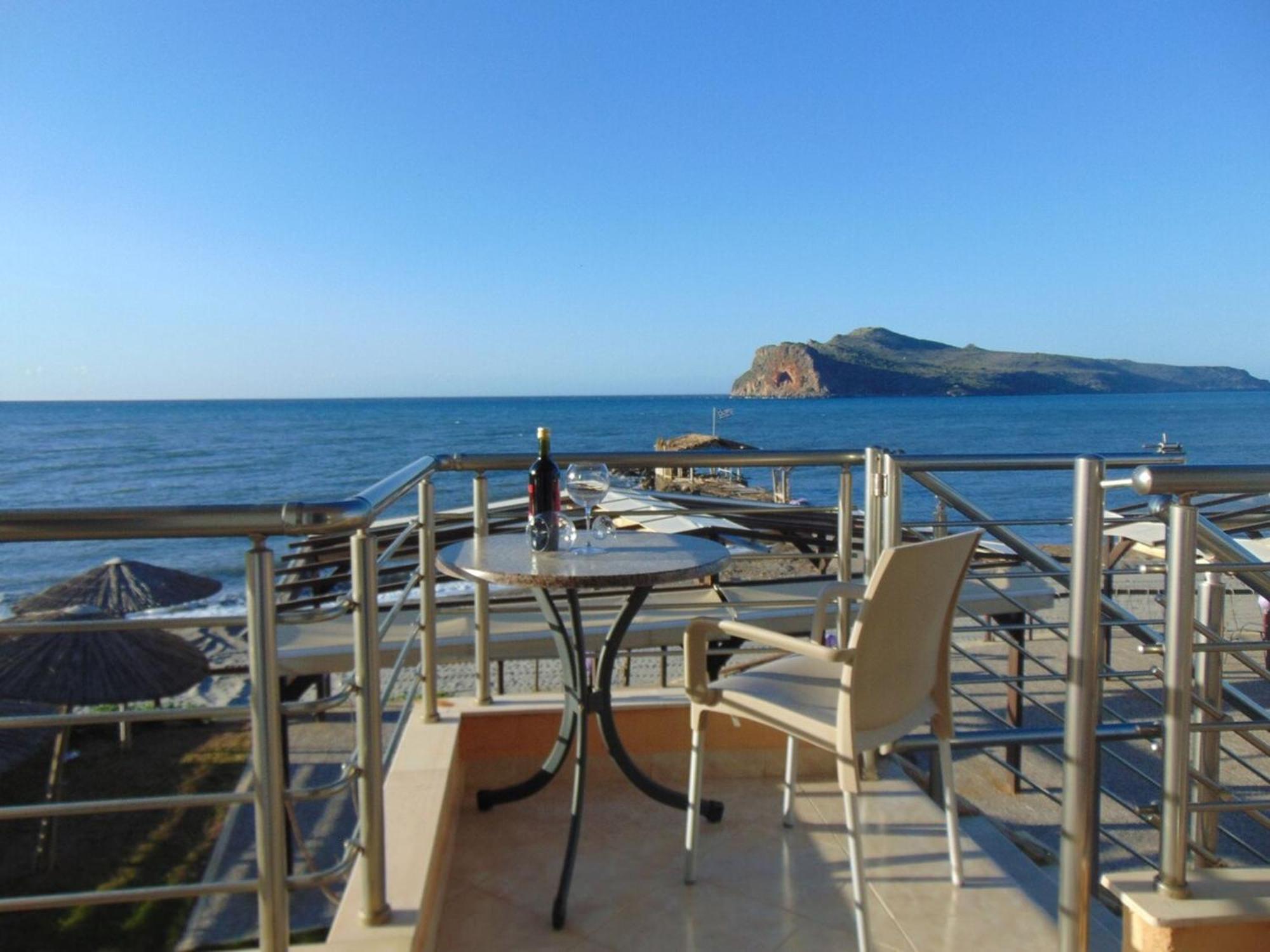 Comfy Beachfront Litinas Casa With Seaview 干尼亞 外观 照片