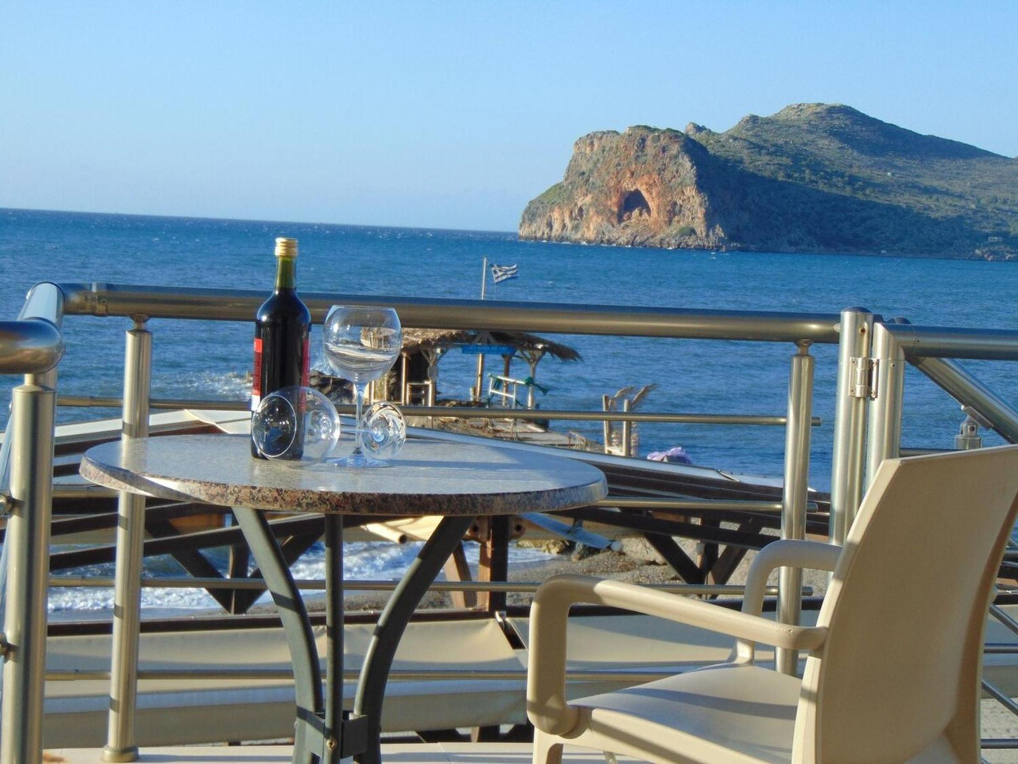 Comfy Beachfront Litinas Casa With Seaview 干尼亞 外观 照片