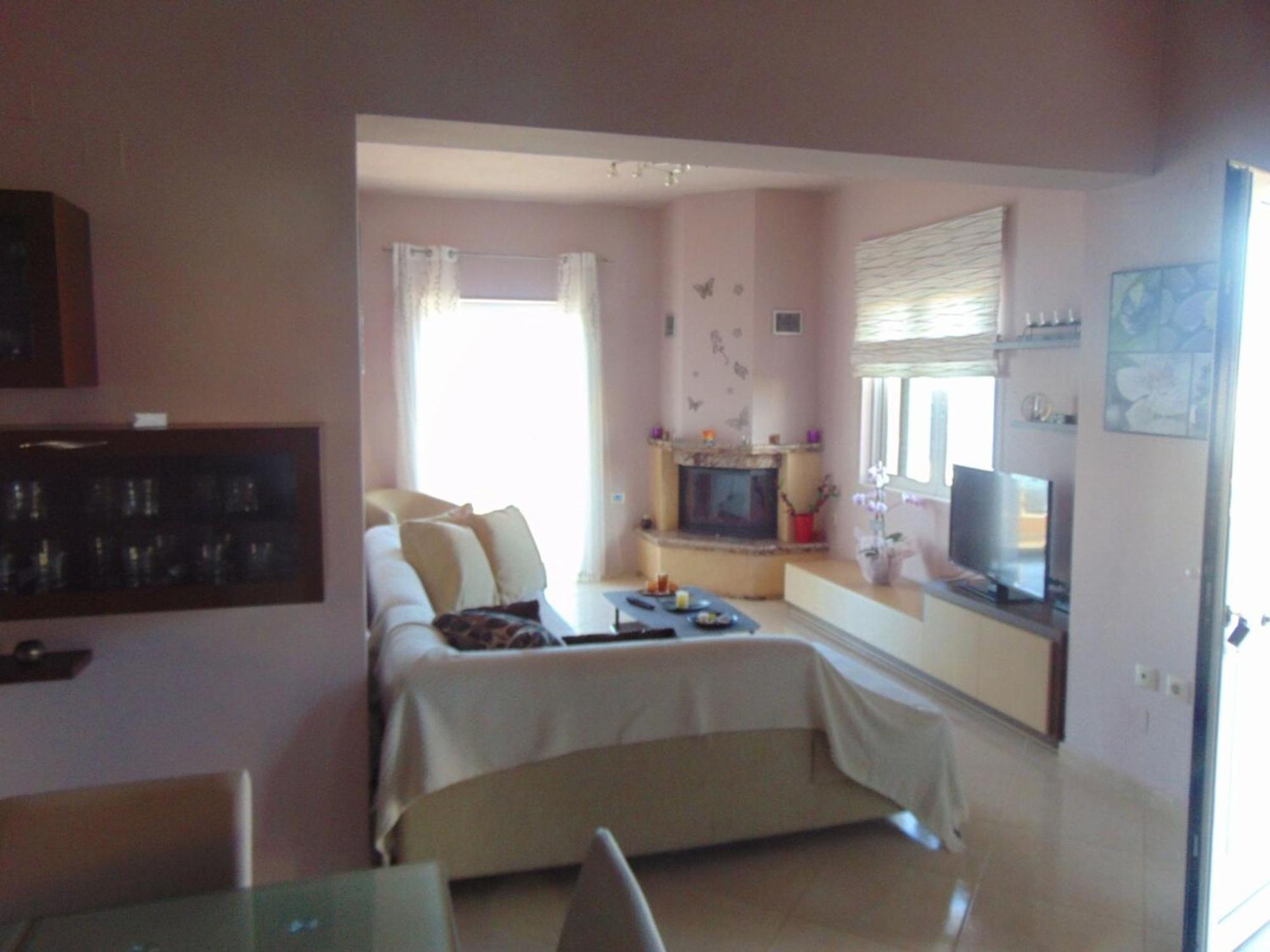 Comfy Beachfront Litinas Casa With Seaview 干尼亞 外观 照片