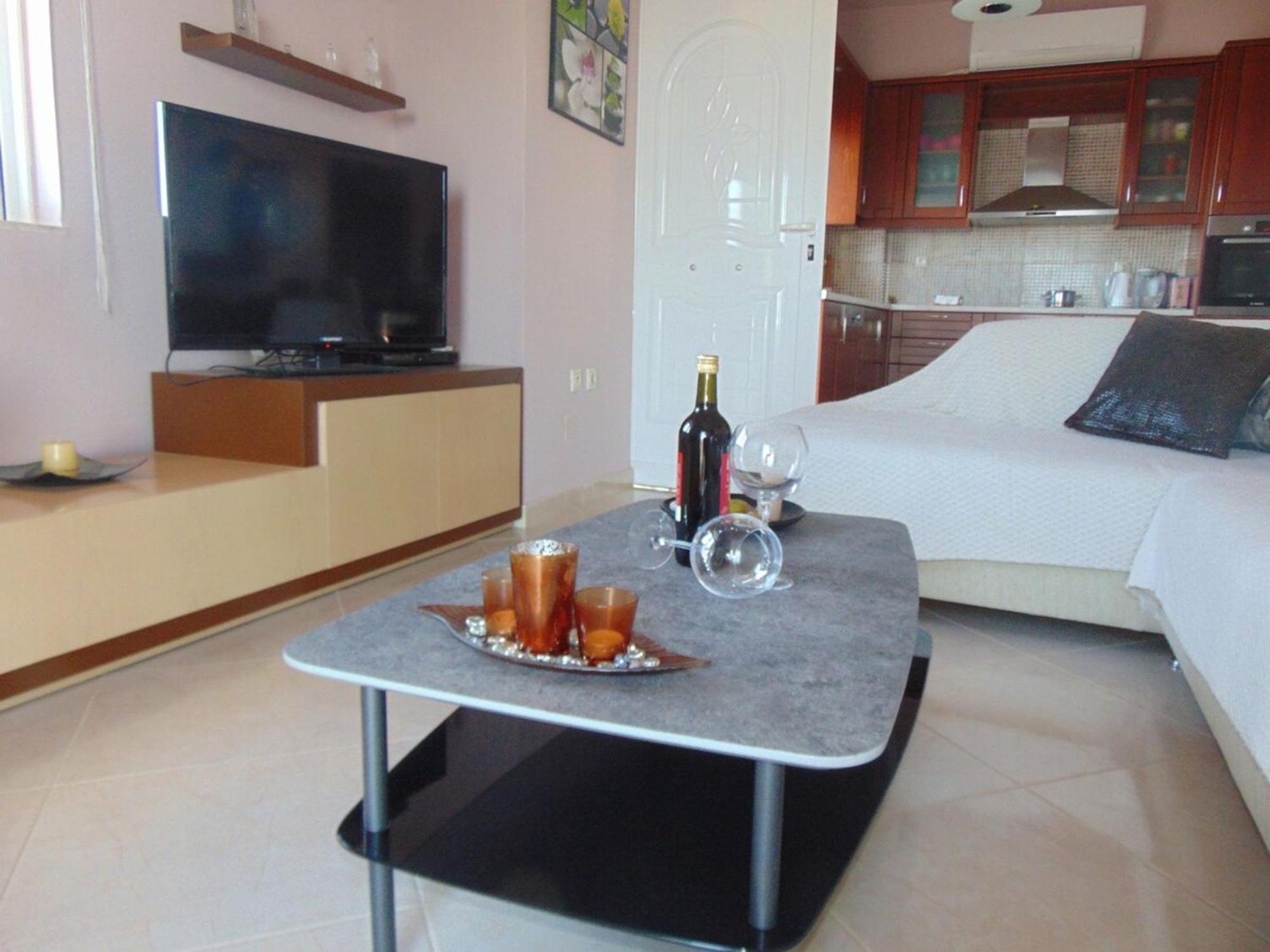 Comfy Beachfront Litinas Casa With Seaview 干尼亞 外观 照片